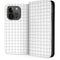 White Grid iPhone 15 Pro Folio Case